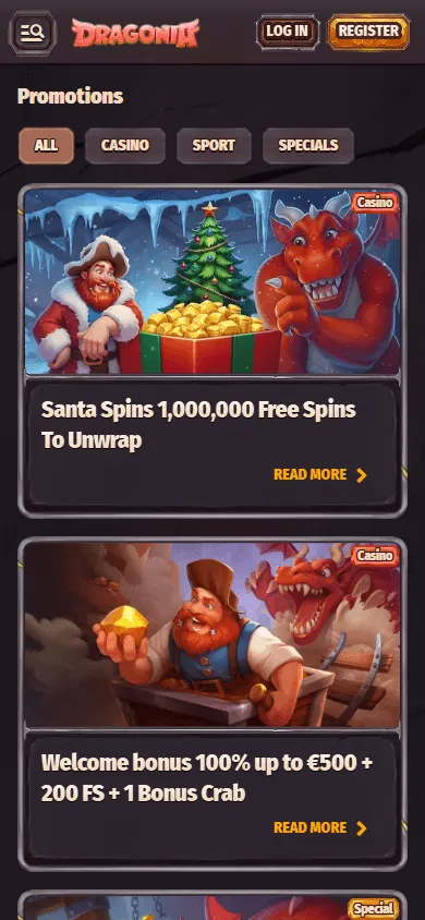 Dragonia promotions mobile